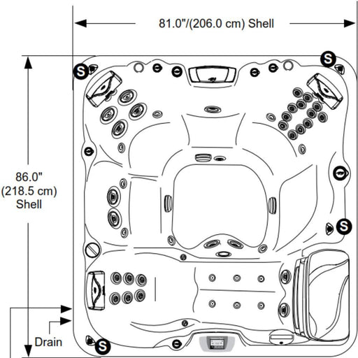 Sundance Spas Altamar Hot Tub Cover Gray 2002-2018+  (P/N: 6476-004G) - Aqua-Tech 