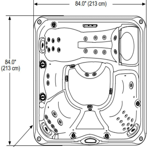 Sundance Spas Bristol Hot Tub Cover Gray  (P/N: 6476-014G) - Aqua-Tech 