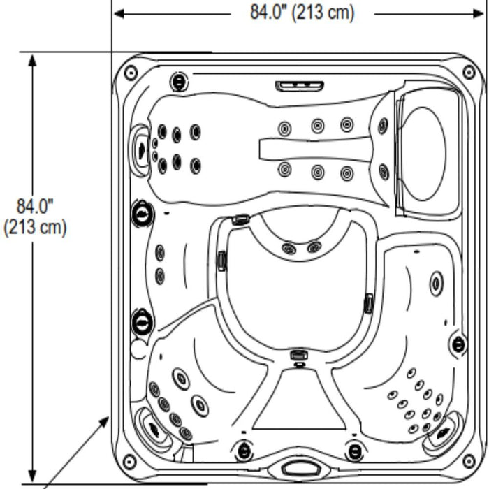 Sundance Spas Bristol Hot Tub Cover Gray  (P/N: 6476-014G) - Aqua-Tech 
