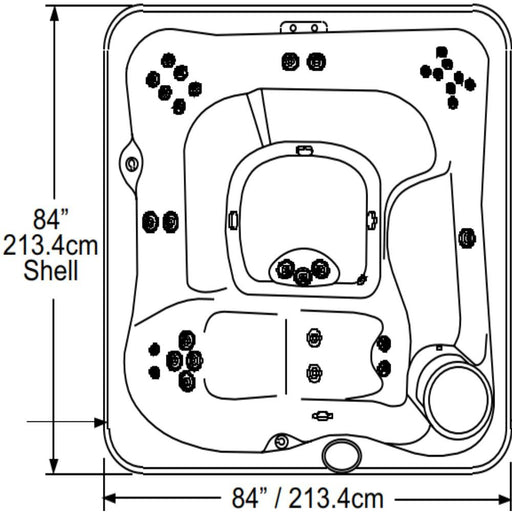 Sundance Spas Burlington Hot Tub Cover Gray 2006-2007  (P/N: 6475-113G) - Aqua-Tech 