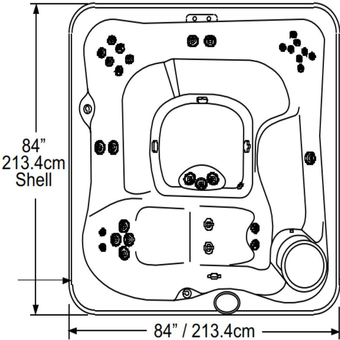 Sundance Spas Burlington Hot Tub Cover Gray 2006-2007  (P/N: 6475-113G) - Aqua-Tech 