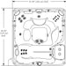 Sundance Spas Burlington Hot Tub Cover Gray 2008-2012  (P/N: 6476-004G) - Aqua-Tech 