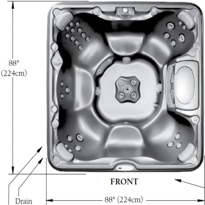 Sundance Spas Chelsee Hot Tub Cover Gray 2007-2012  (P/N: 6476-003G) - Aqua-Tech 