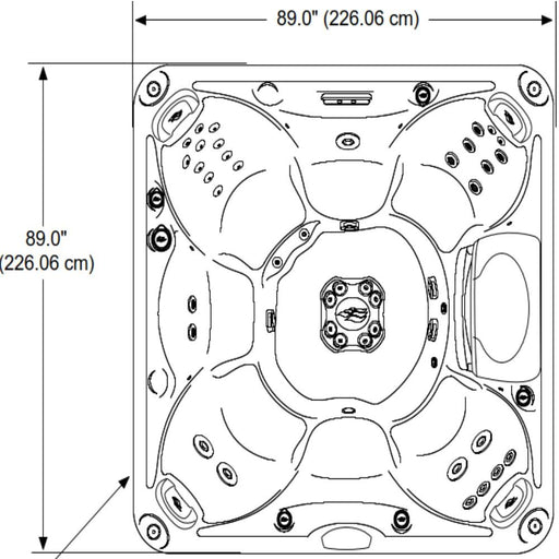 Sundance Spas Chelsee Hot Tub Cover Gray 2013+  (P/N: 6476-002G) - Aqua-Tech 