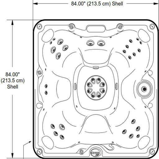 Sundance Spas Edison Hot Tub Cover Gray  (P/N: 6476-014G) - Aqua-Tech 