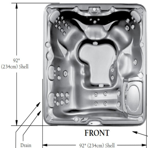 Sundance Spas Hamilton Hot Tub Cover Gray 2007-2012  (P/N: 6476-003G) - Aqua-Tech 