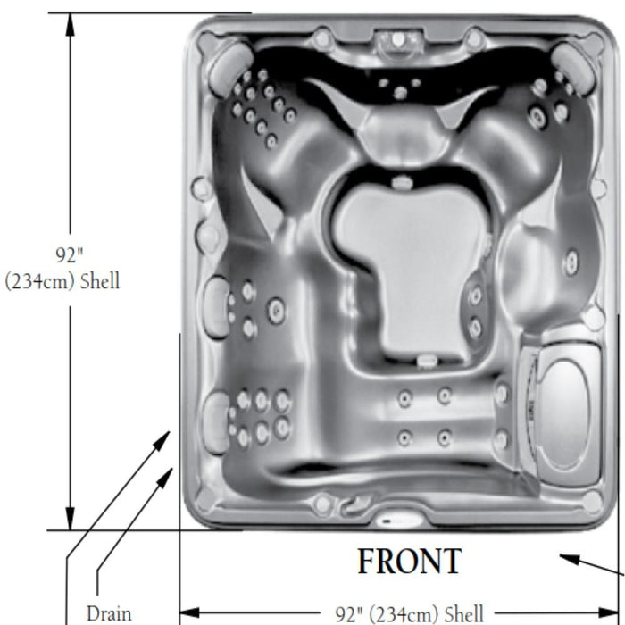 Sundance Spas Hamilton Hot Tub Cover Gray 2007-2012  (P/N: 6476-003G) - Aqua-Tech 