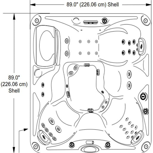 Sundance Spas Hamilton Hot Tub Cover Gray 2013+  (P/N: 6476-002G) - Aqua-Tech 