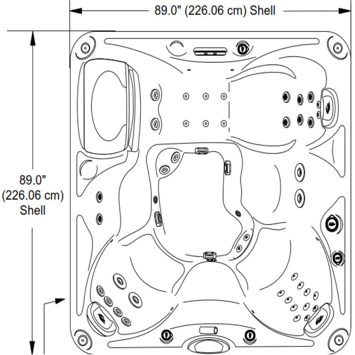 Sundance Spas Hamilton Hot Tub Cover Gray 2013+  (P/N: 6476-002G) - Aqua-Tech 