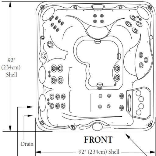 Sundance Spas Hawthorne Hot Tub Cover Gray  (P/N: 6476-006G) - Aqua-Tech 