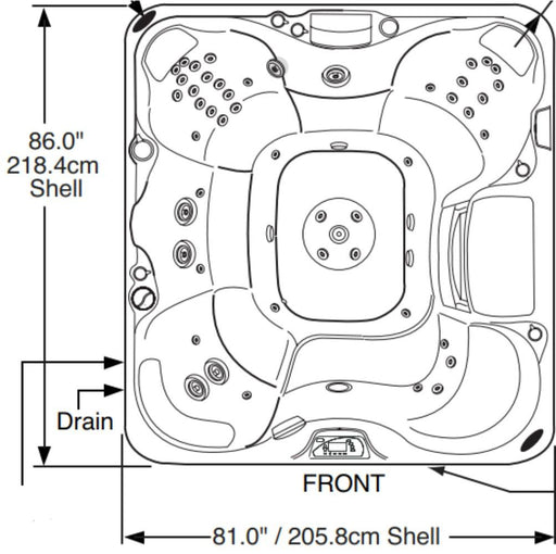 Sundance Spas Majesta Hot Tub Cover Gray 2002-2018+  (P/N: 6476-004G) - Aqua-Tech 