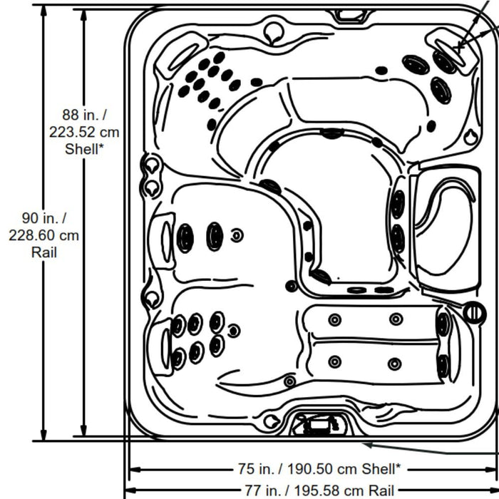 Sundance Spas Marin Hot Tub Cover Gray 2002-2005  (P/N: 6475-534G) - Aqua-Tech 