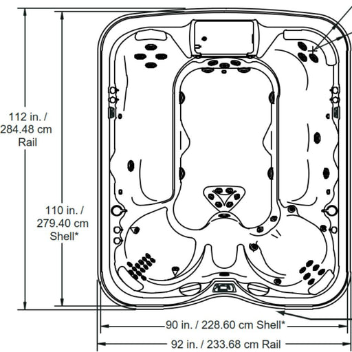 Sundance Spas Maxxus Hot Tub Cover Gray Bi-Fold 2002-2004  (P/N: 6475-516G) - Aqua-Tech 