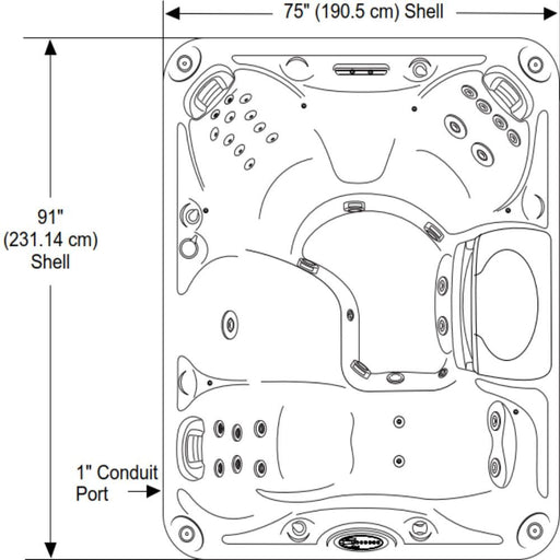 Sundance Spas Montclair Hot Tub Cover Gray  (P/N: 6476-001G) - Aqua-Tech 