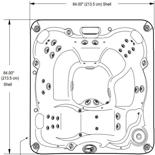 Sundance Spas Peyton Hot Tub Cover Gray  (P/N: 6476-014G) - Aqua-Tech 