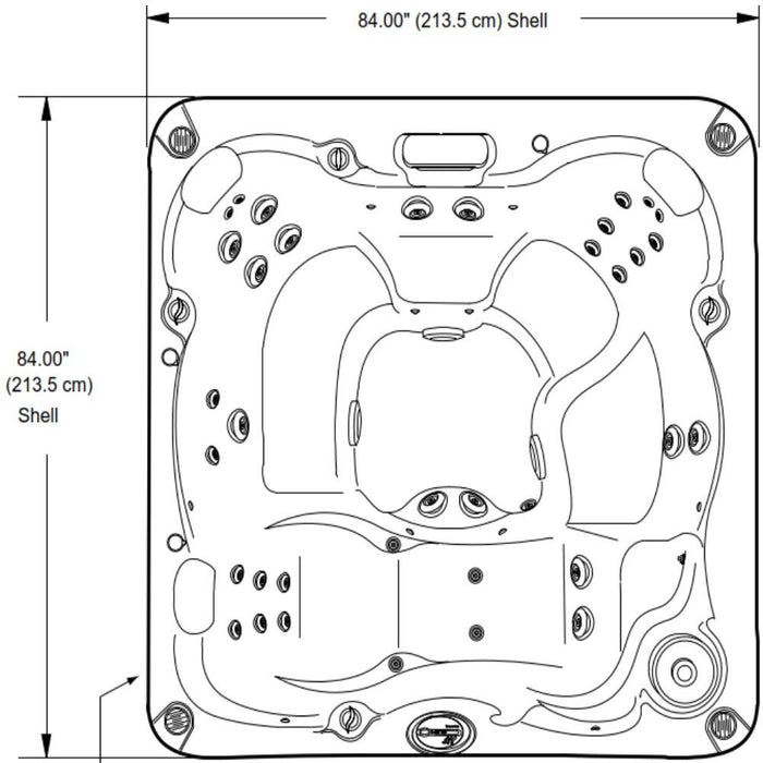 Sundance Spas Peyton Hot Tub Cover Gray  (P/N: 6476-014G) - Aqua-Tech 