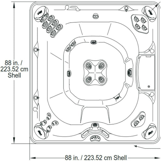 Sundance Sweetwater Spas Bahia Hot Tub Cover Gray 2002-2008  (P/N: 6476-003G) - Aqua-Tech 