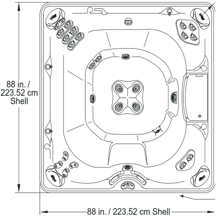 Sundance Sweetwater Spas Bahia Hot Tub Cover Gray 2002-2008  (P/N: 6476-003G) - Aqua-Tech 