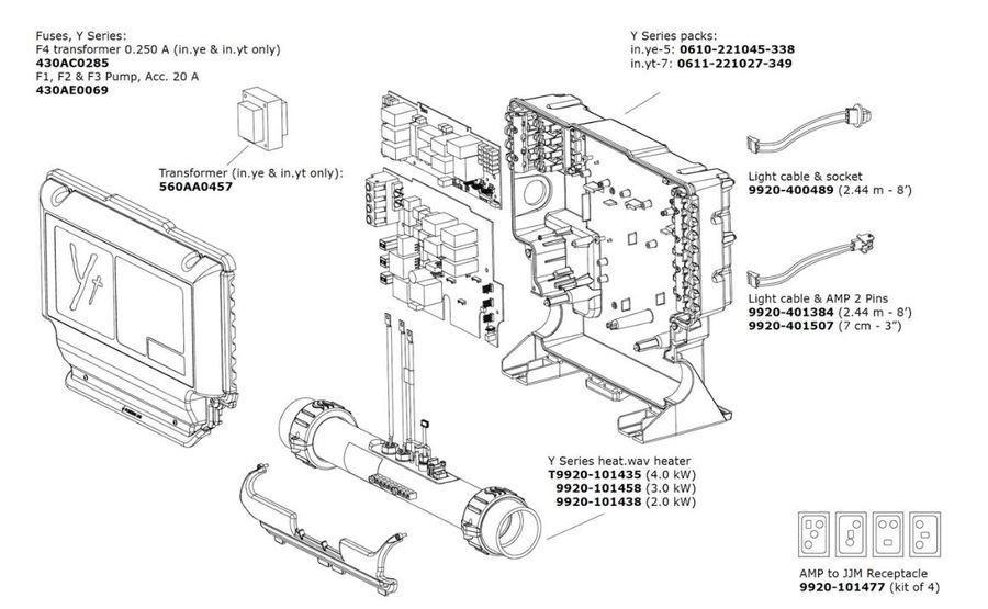 Hot Tub Parts - Gecko Heater Manifold IN.XE/IN.YE (P/N: 9920-101435)