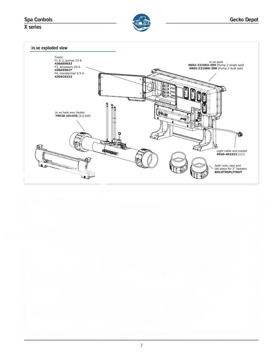 Hot Tub Parts - Gecko Heater Manifold IN.XE/IN.YE (P/N: 9920-101435)