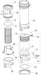 Hot Tub Parts - Rainbow RTL Filter Base (P/N: 17-2452) SHIPS IN 6 TO 8 WEEKS