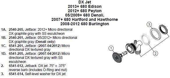 Hot Tub Parts - Sundance Spas 680 Series DX Jetface (P/N: 6541-201)