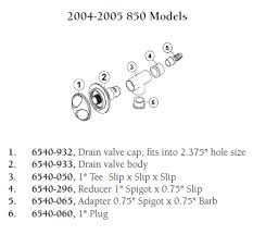 Hot Tub Parts - Sundance Spas Drain Valve Body (P/N: 6540-933)