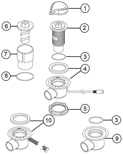 Hot Tub Parts - Sundance Spas Jacuzzi Air Control Light Ring (P/N: 6560-203) SHIPS IN 6 TO 8 WEEKS