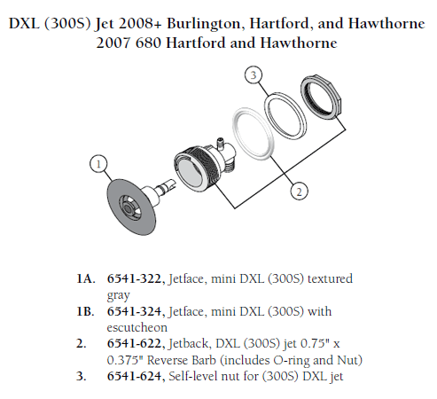 Hot Tub Parts - Sundance Spas Jacuzzi DXL Jetface (P/N: 6541-322)