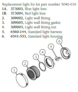 Hot Tub Parts - Sundance Spas Light Wall Fitting Body (P/N: 309002) SHIPS IN 6 TO 8 WEEKS