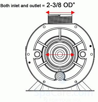 Waterway Pump 48 FR, 3/4HP, 2 Speed, 115 Volt (P/N: 3420310-15) - Aqua-Tech 