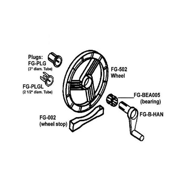 Pool Parts - Feherguard Solar Blanket Roller Wheel Stop (P/N: FG-002FG)