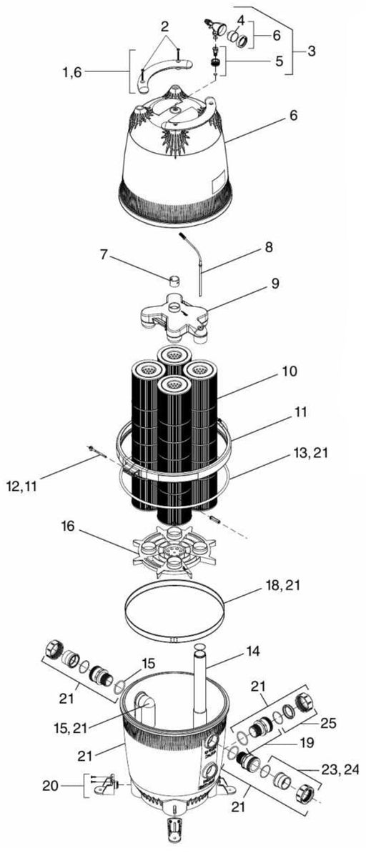 Pool Parts - Jandy Zodiac Tank Adapter With O-Ring (P/N: R0552000)