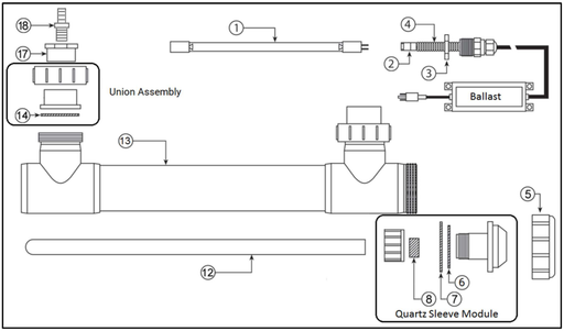 Pool Parts - Pentair Bioshield Lamp (P/N: 523036)