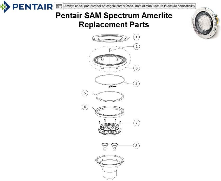 Pool Parts - Pentair Underwater Light Retaining Screw (P/N: 619355)