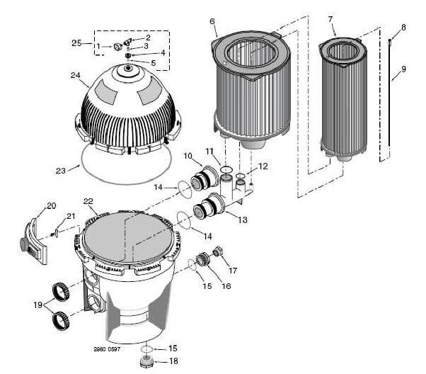 Pool Parts - System III Small Inner Cartridge (P/N: 25021-0200S)
